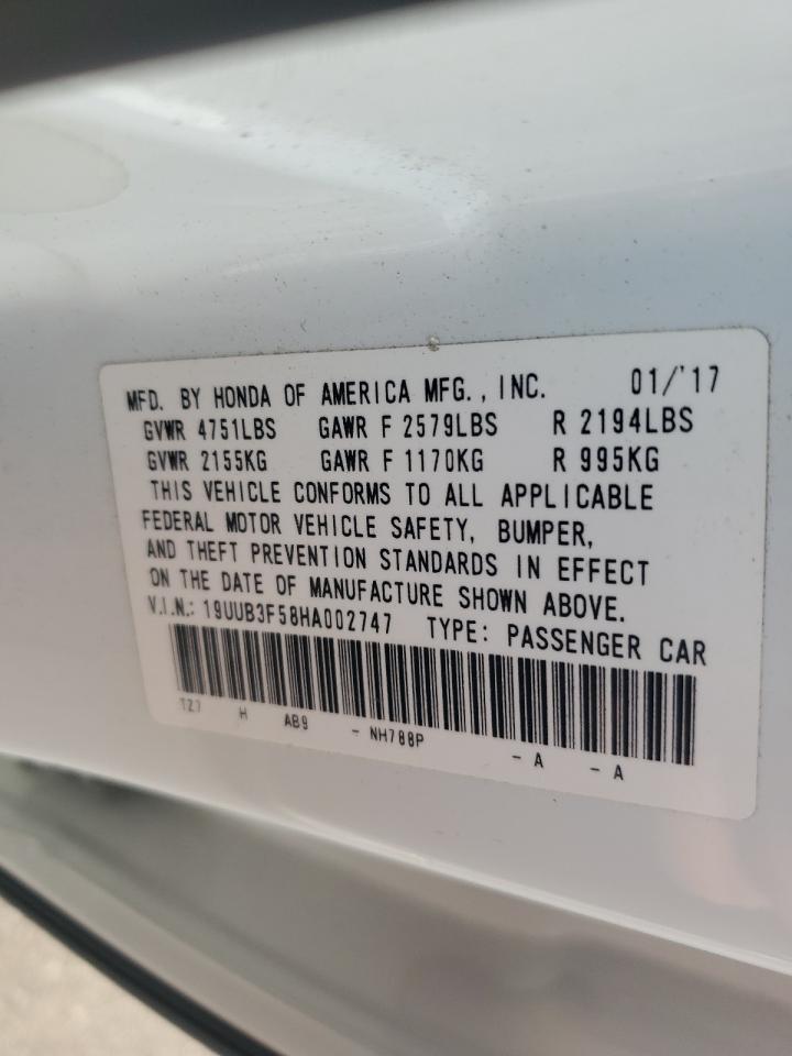 19UUB3F58HA002747 2017 Acura Tlx Tech