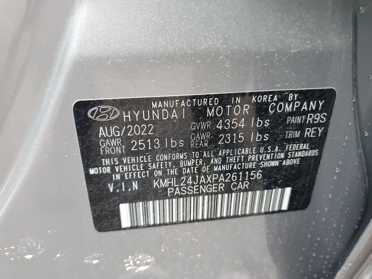 2023 Hyundai Sonata Se VIN: KMHL24JAXPA261156 Lot: 67574574