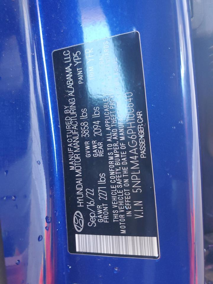 2023 Hyundai Elantra Sel VIN: 5NPLM4AG6PH100640 Lot: 67744804