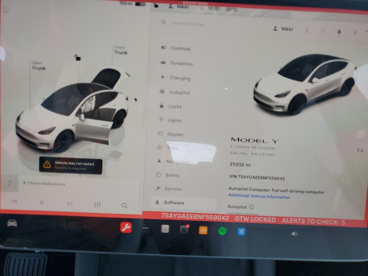 7SAYGAEE8NF559042 2022 Tesla Model Y