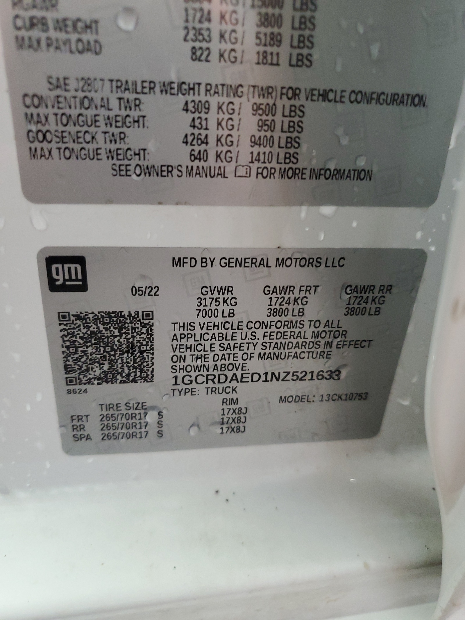 1GCRDAED1NZ521633 2022 Chevrolet Silverado K1500