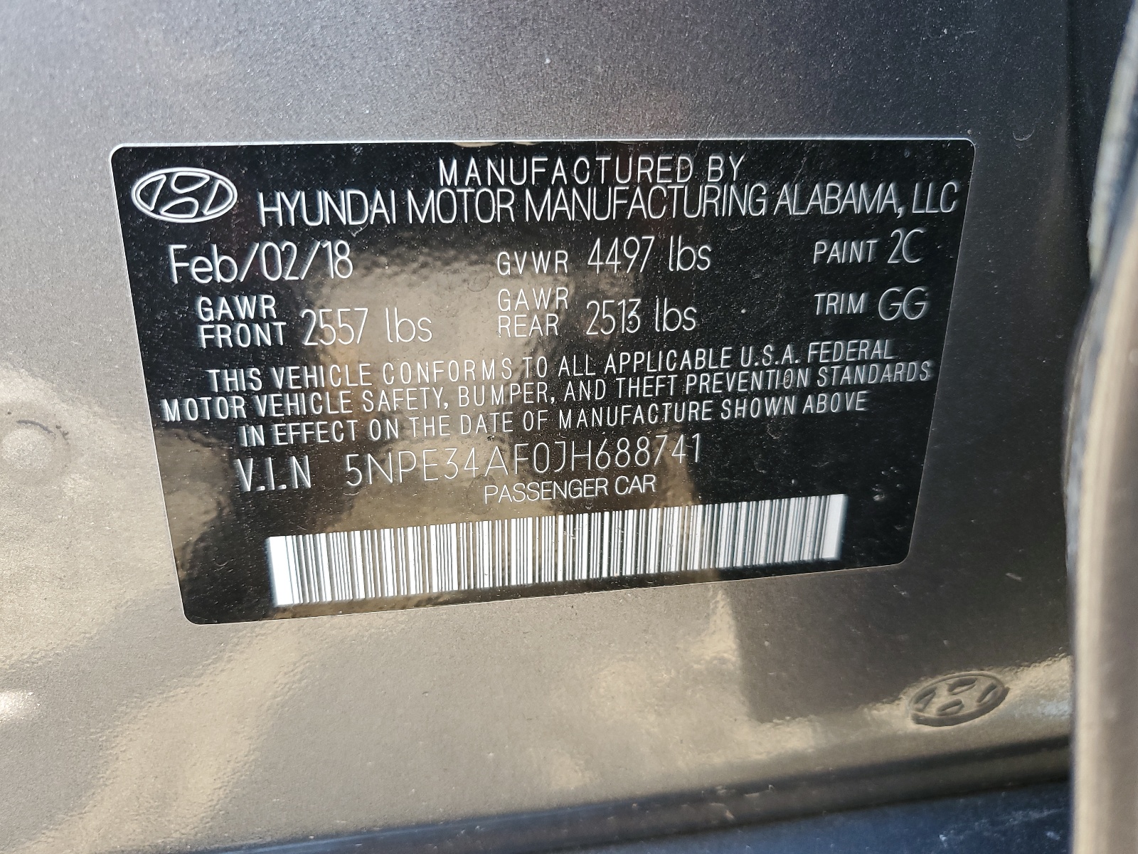 5NPE34AF0JH688741 2018 Hyundai Sonata Sport