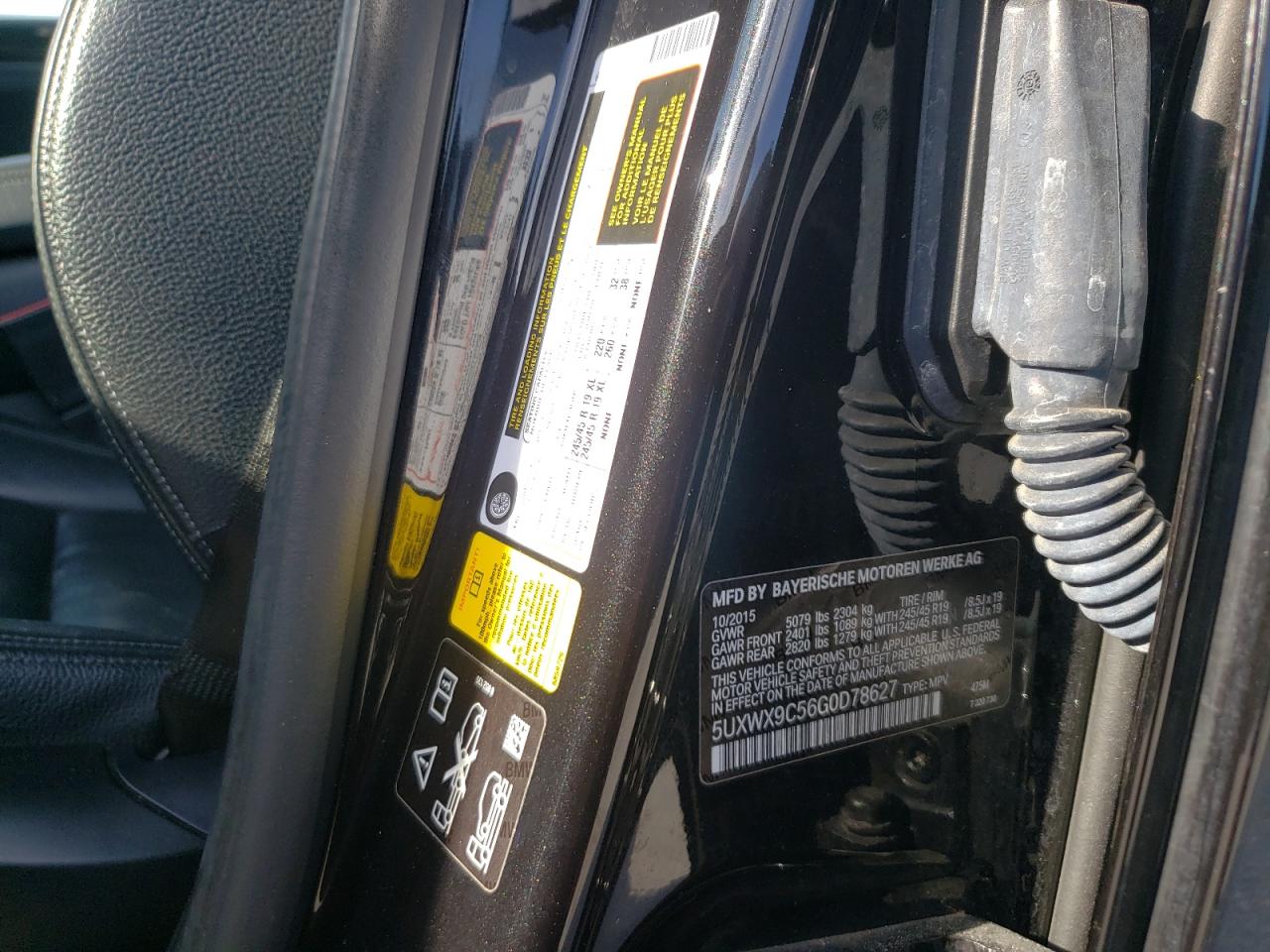 2016 BMW X3 xDrive28I VIN: 5UXWX9C56G0D78627 Lot: 66386294