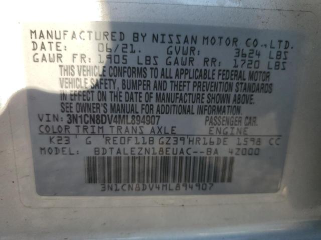 3N1CN8DV4ML894907 Nissan Versa  13