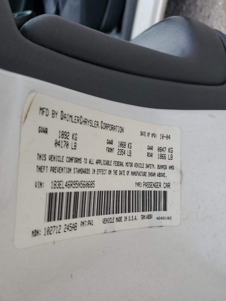 2005 Dodge Stratus Sxt VIN: 1B3EL46R95N560685 Lot: 68546414