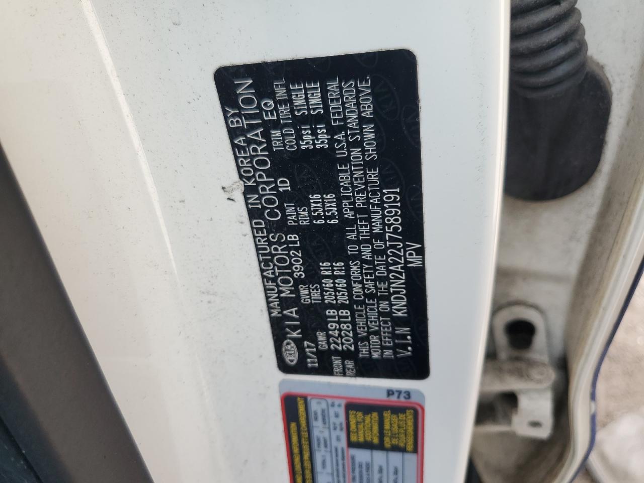 2018 Kia Soul VIN: KNDJN2A22J7589191 Lot: 65828444