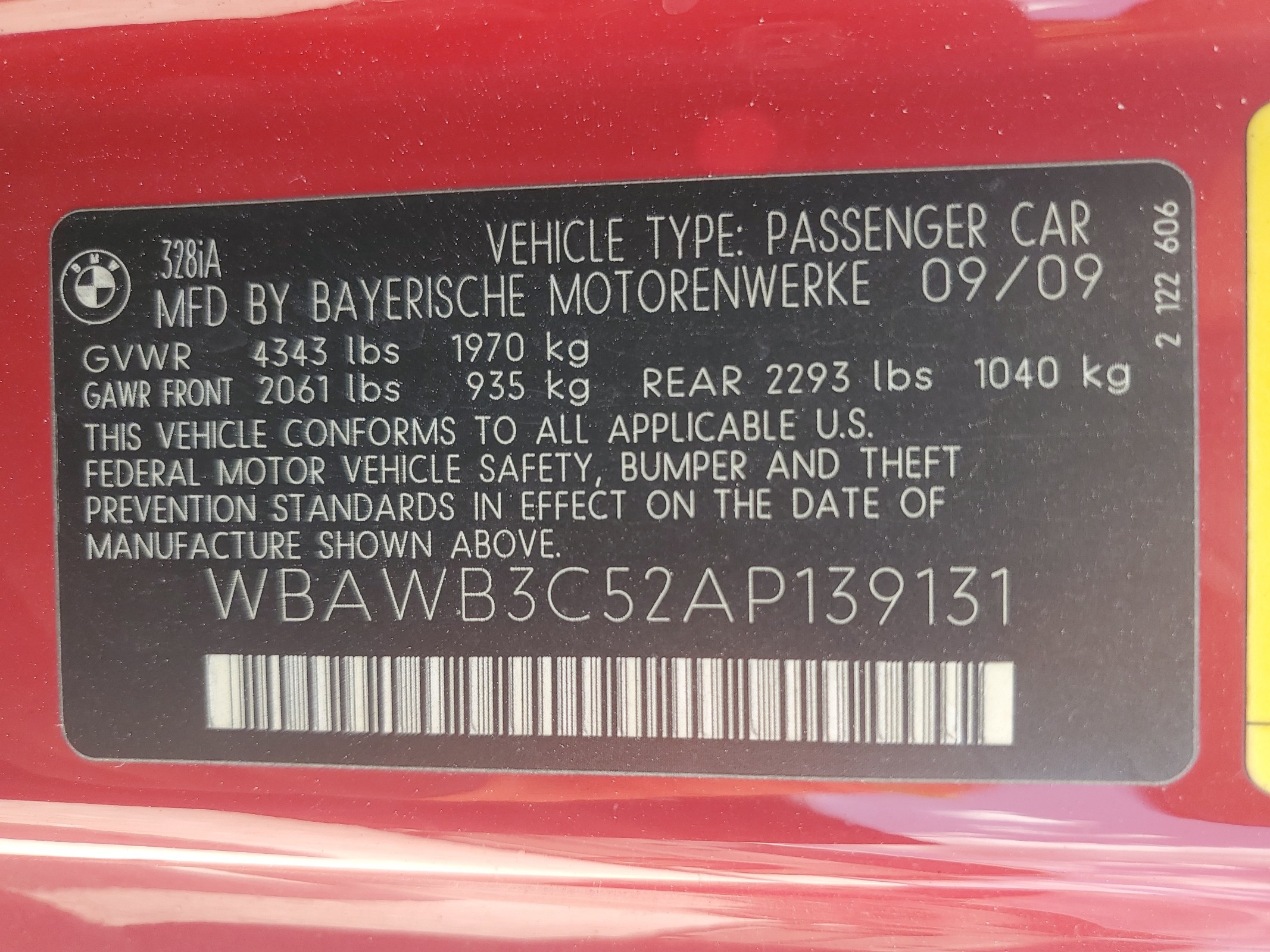 WBAWB3C52AP139131 2010 BMW 328 I