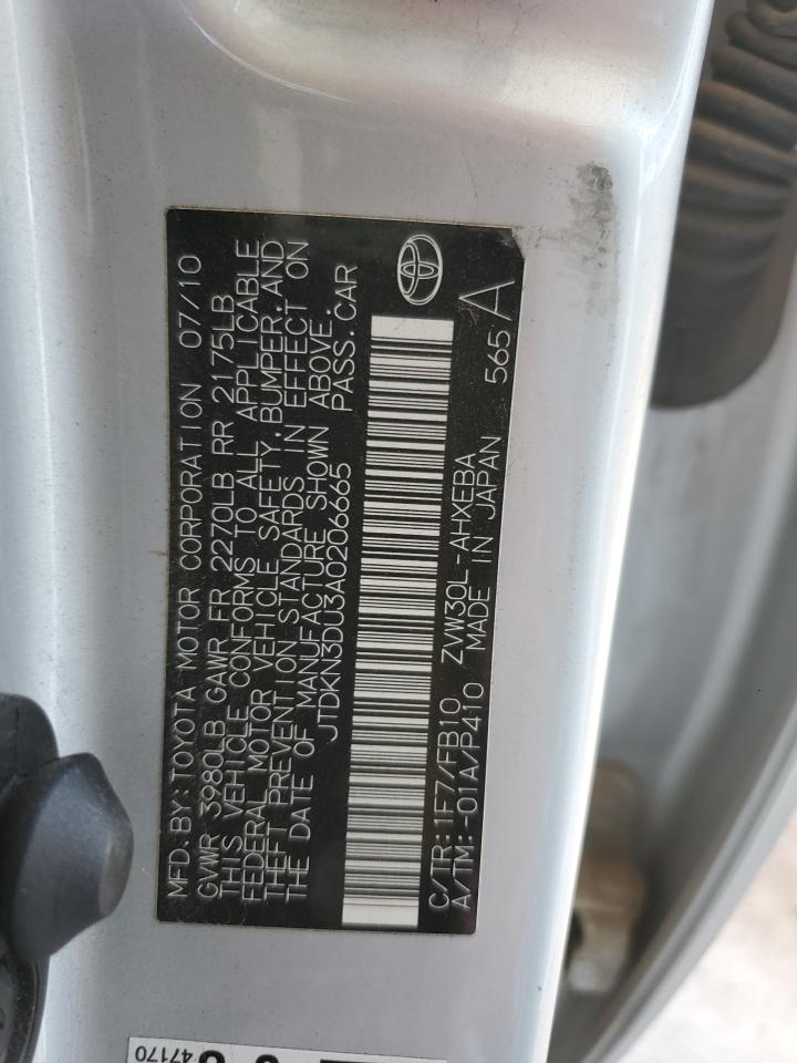 JTDKN3DU3A0206665 2010 Toyota Prius