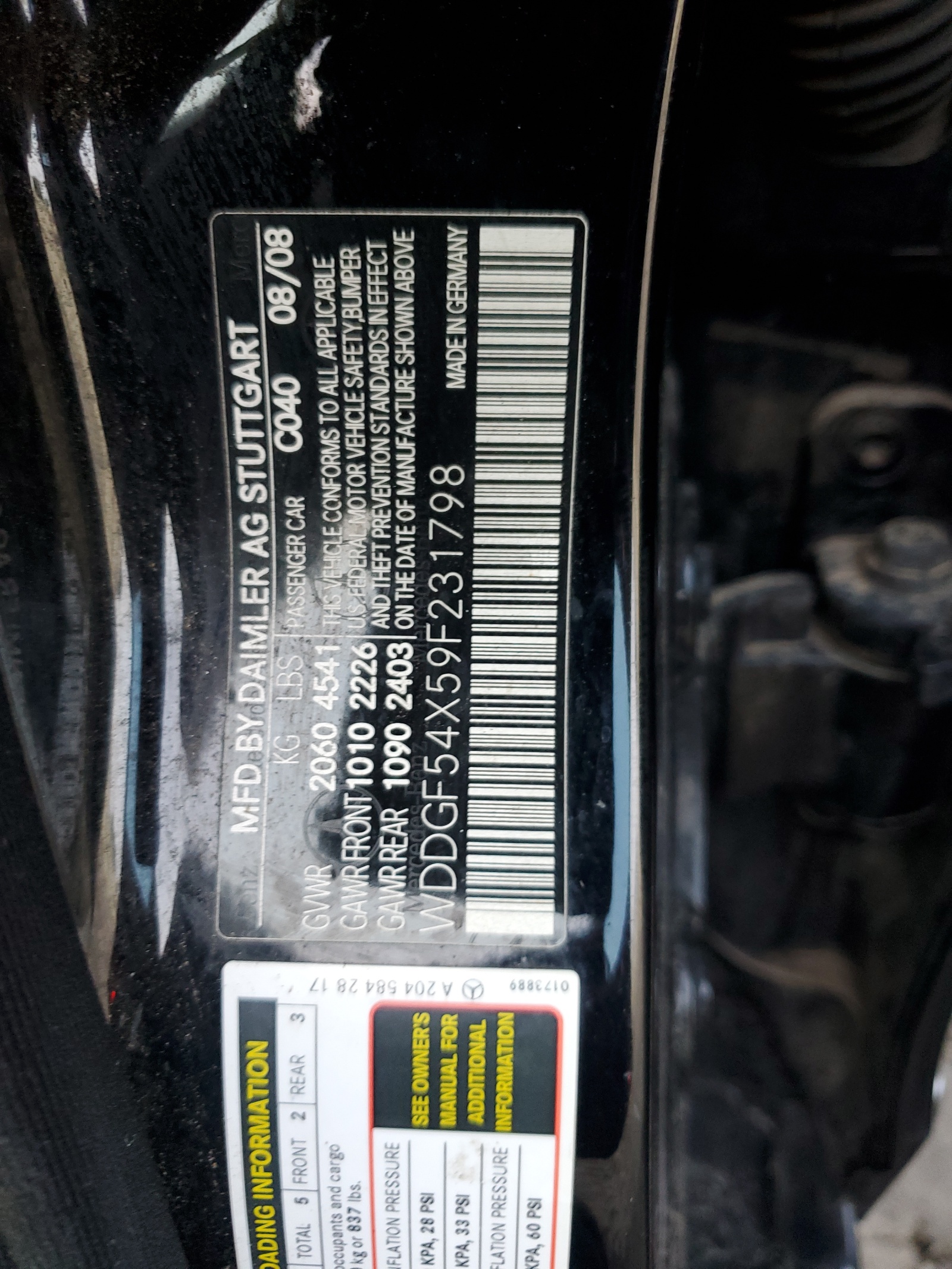 WDDGF54X59F231798 2009 Mercedes-Benz C 300