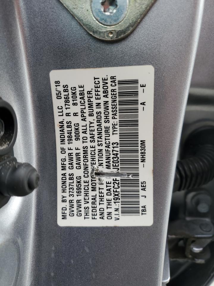 19XFC2F74JE034713 HONDA CIVIC 2018