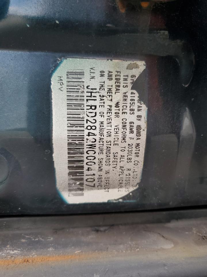 1998 Honda Cr-V Lx VIN: JHLRD2842WC004107 Lot: 66685494