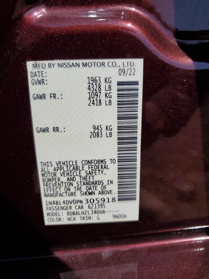 1N4BL4DV0PN305918 2023 Nissan Altima Sv