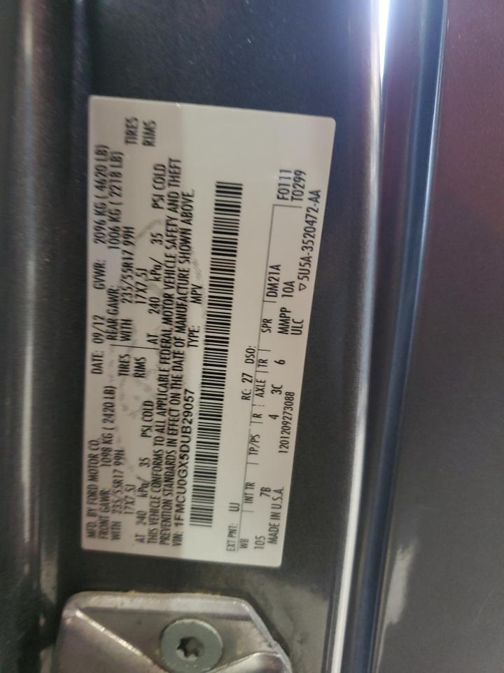 2013 Ford Escape Se VIN: 1FMCU0GX5DUB29057 Lot: 65634854