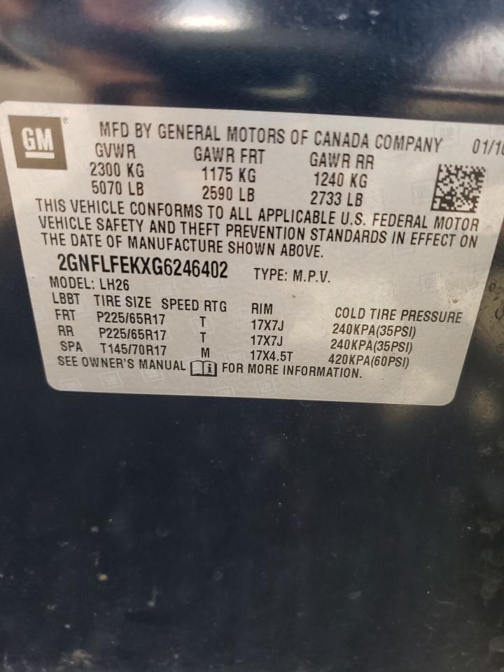 2GNFLFEKXG6246402 2016 CHEVROLET EQUINOX - Image 14