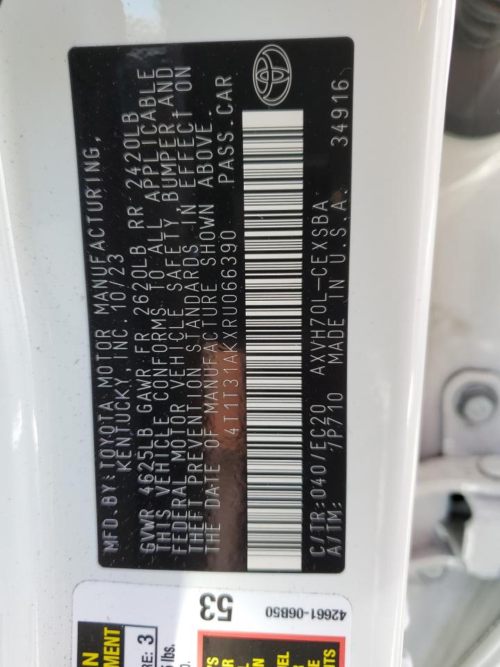 4T1T31AKXRU066390 2024 TOYOTA CAMRY - Image 12