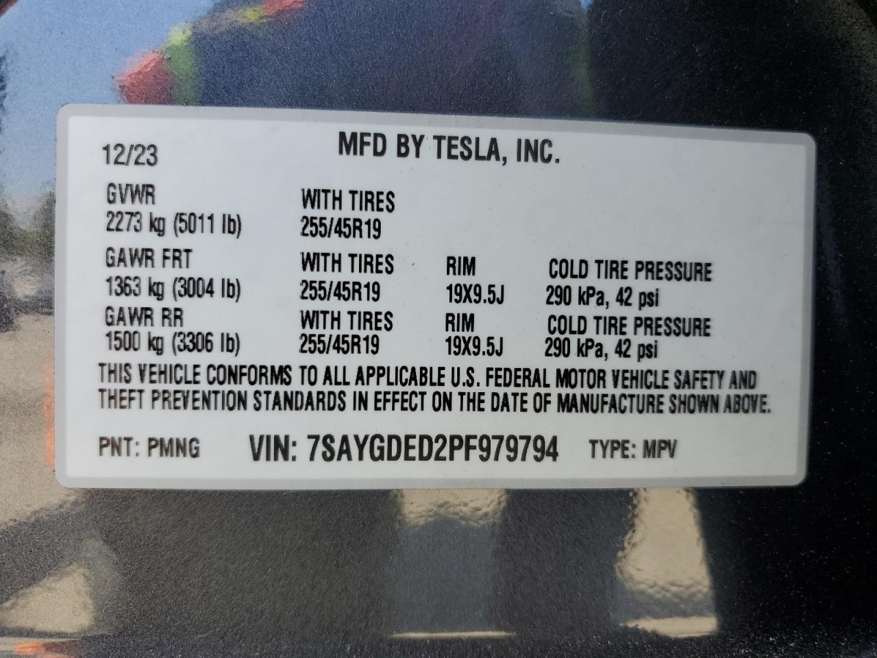 7SAYGDED2PF979794 2023 Tesla Model Y