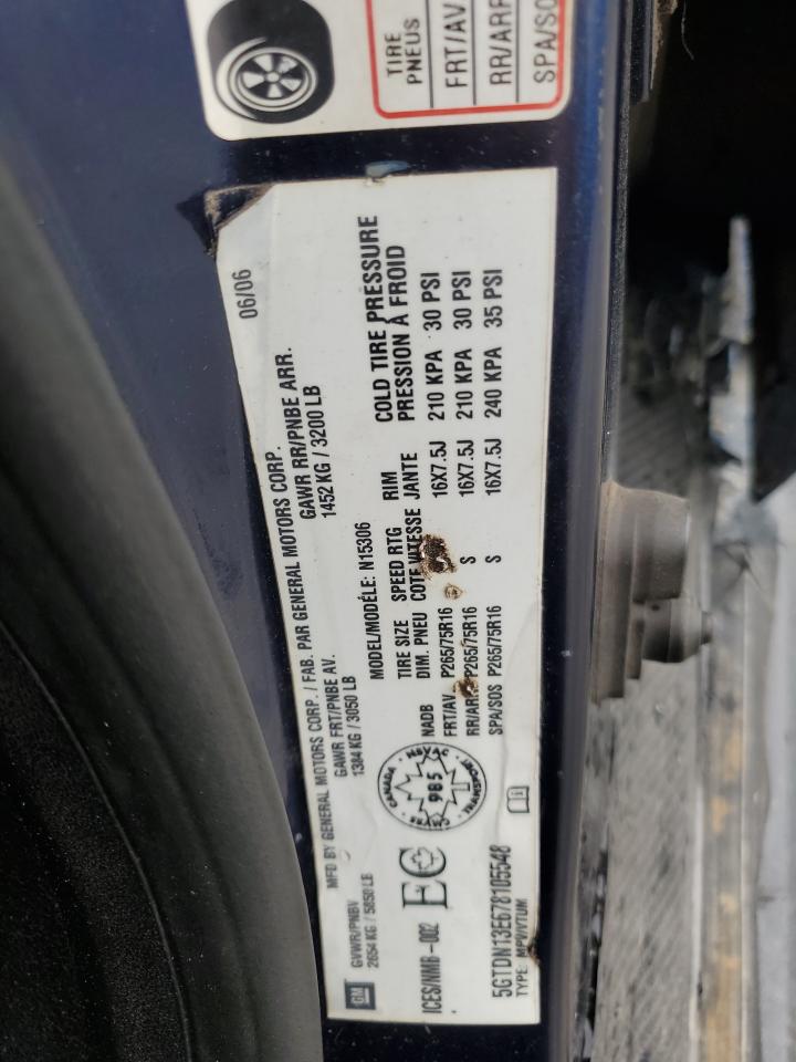 2007 Hummer H3 VIN: 5GTDN13E678105548 Lot: 65802554