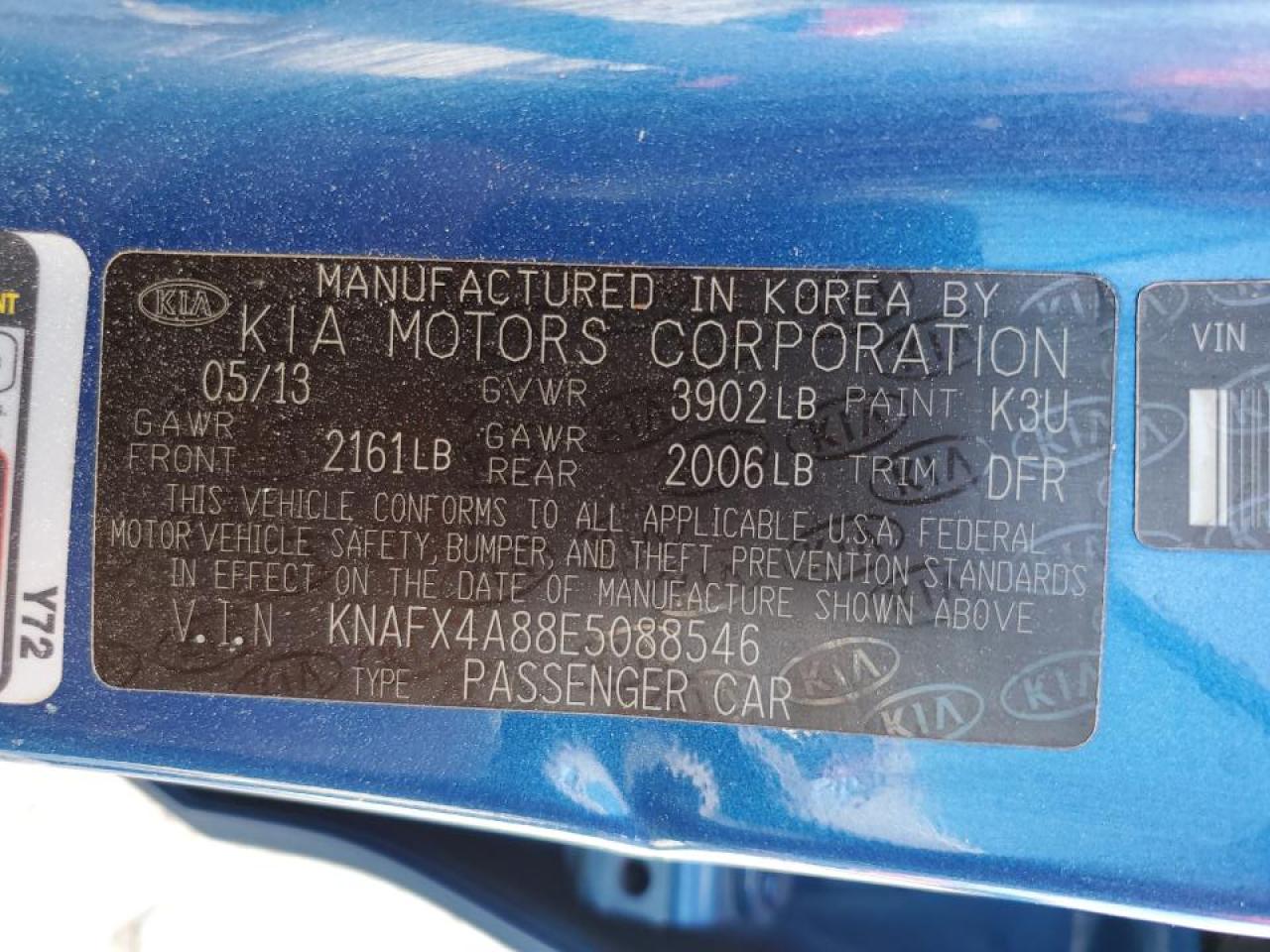 2014 Kia Forte Ex VIN: KNAFX4A88E5088546 Lot: 67572564