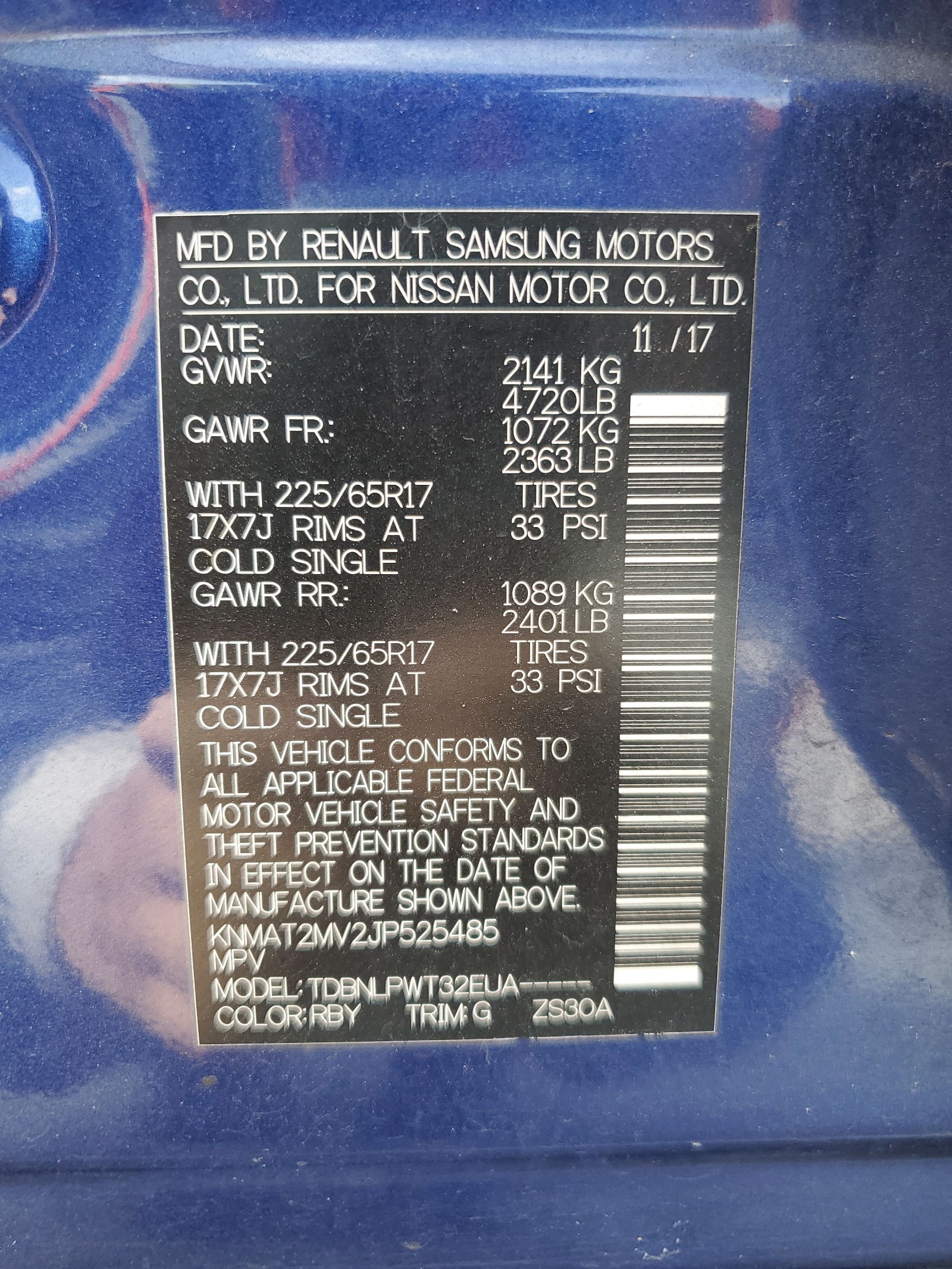 KNMAT2MV2JP525485 2018 Nissan Rogue S