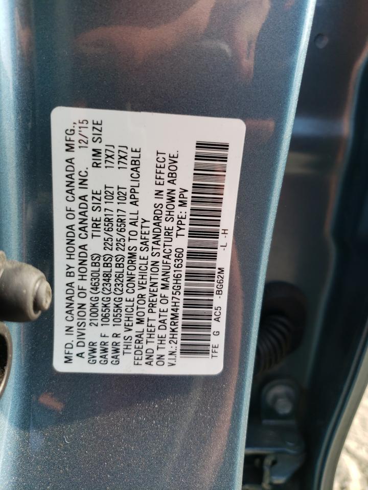 2HKRM4H75GH616360 2016 Honda Cr-V Exl