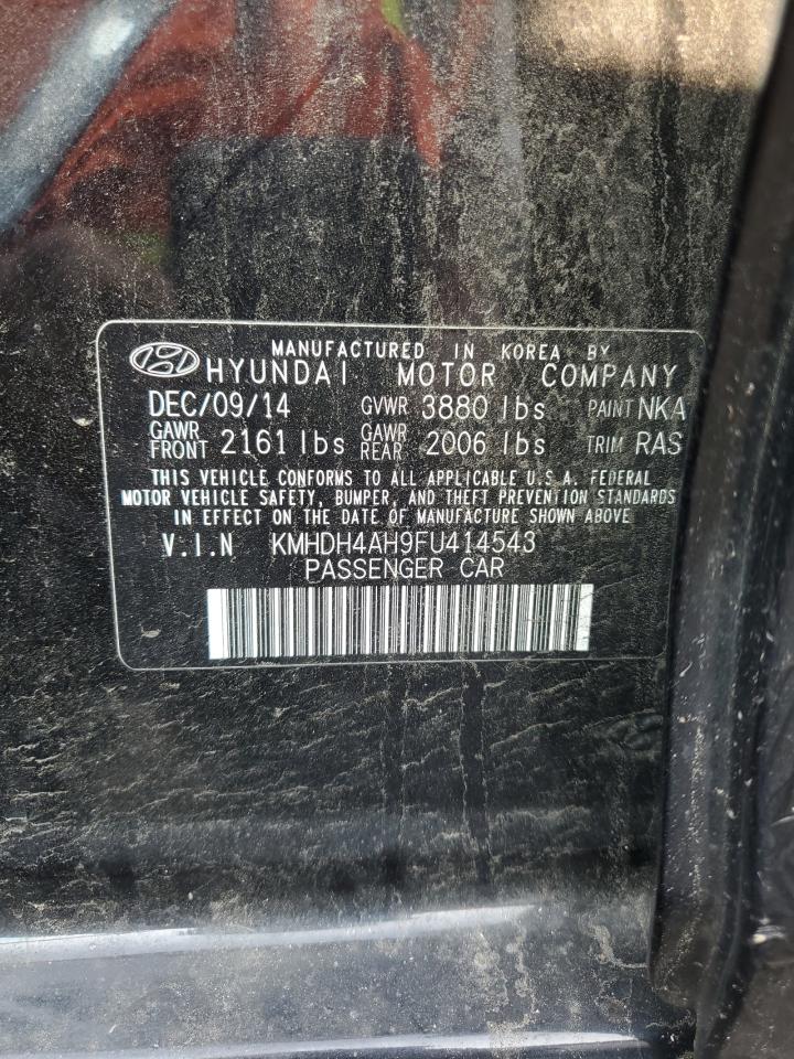 2015 Hyundai Elantra Se VIN: KMHDH4AH9FU414543 Lot: 67504454