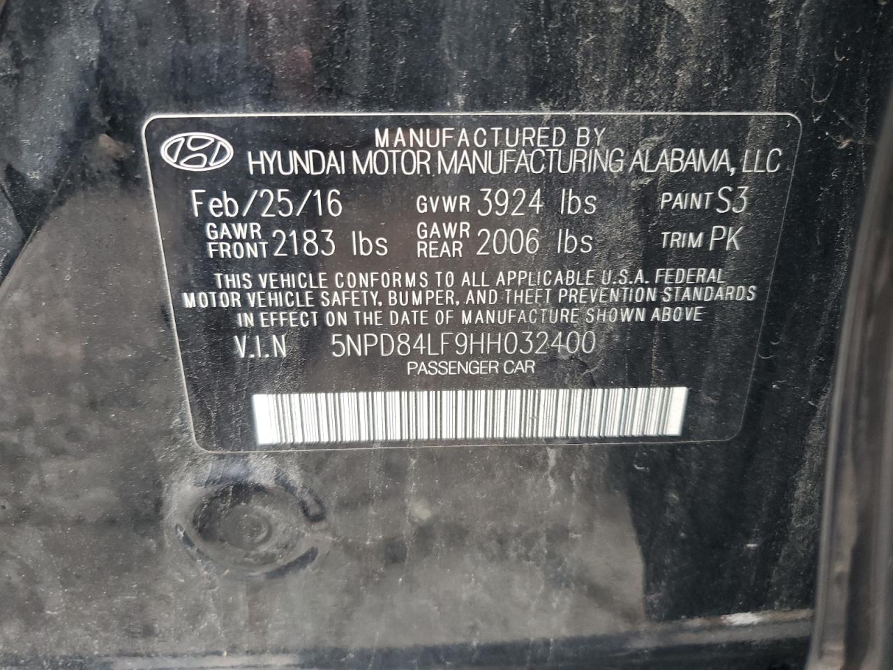 2017 Hyundai Elantra Se VIN: 5NPD84LF9HH032400 Lot: 68418814