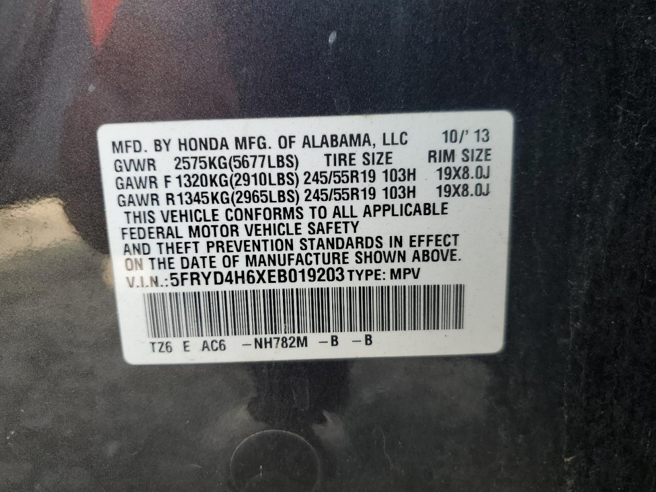 5FRYD4H6XEB019203 2014 Acura Mdx Technology