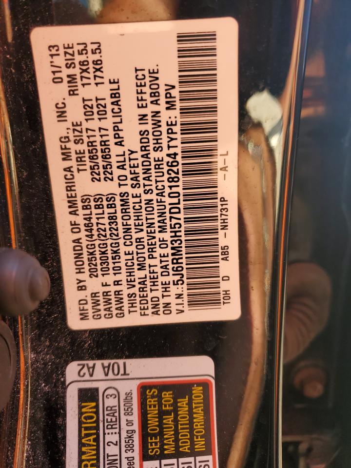 2013 Honda Cr-V Ex VIN: 5J6RM3H57DL018264 Lot: 66011934