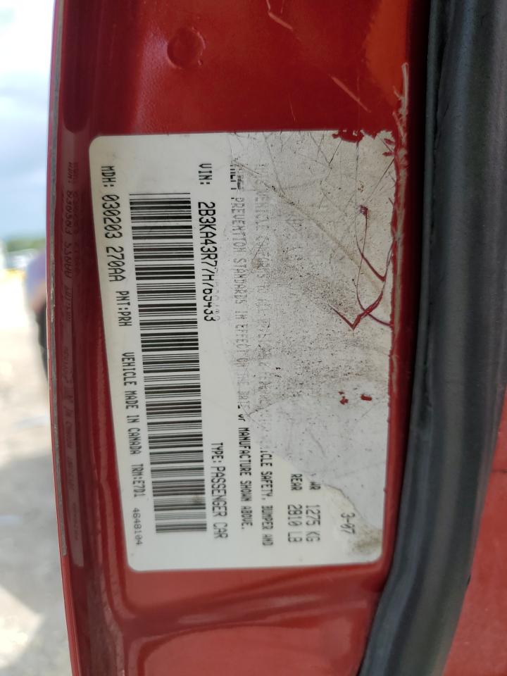 2B3KA43R77H769433 2007 Dodge Charger Se