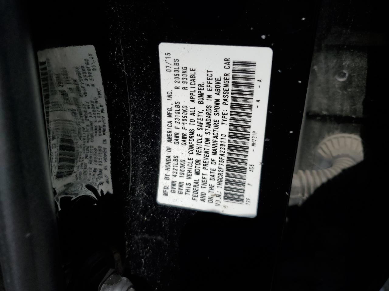 1HGCR2F76FA239110 2015 HONDA ACCORD - Image 12