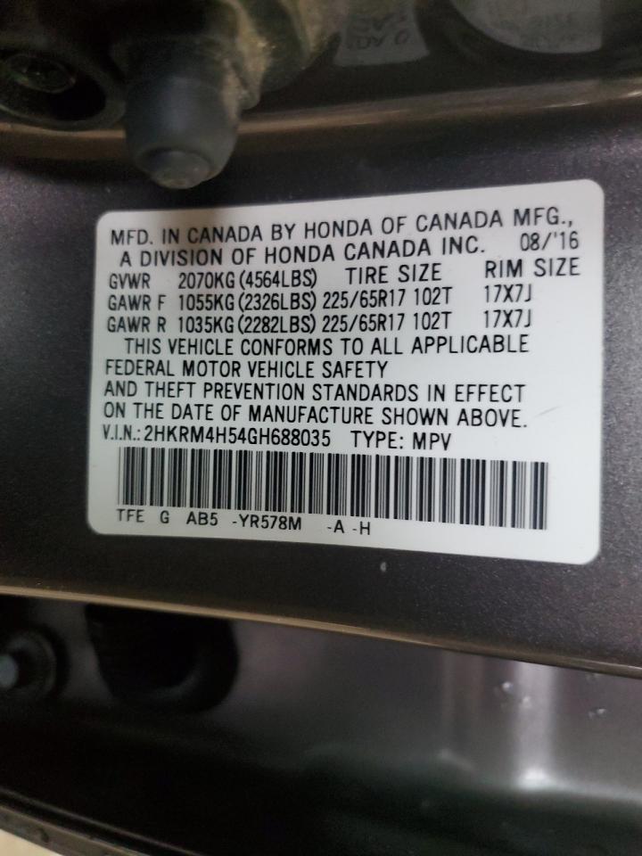 2016 Honda Cr-V Ex VIN: 2HKRM4H54GH688035 Lot: 66708274