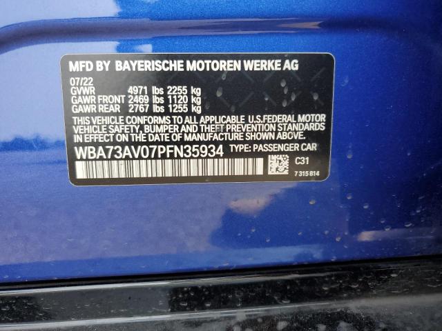 WBA73AV07PFN35934 BMW 4 Series 430XI GRAN 13