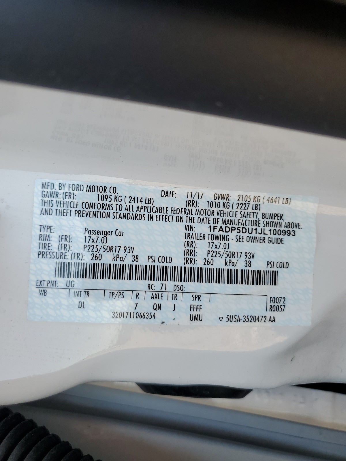 1FADP5DU1JL100993 2018 Ford C-Max Titanium