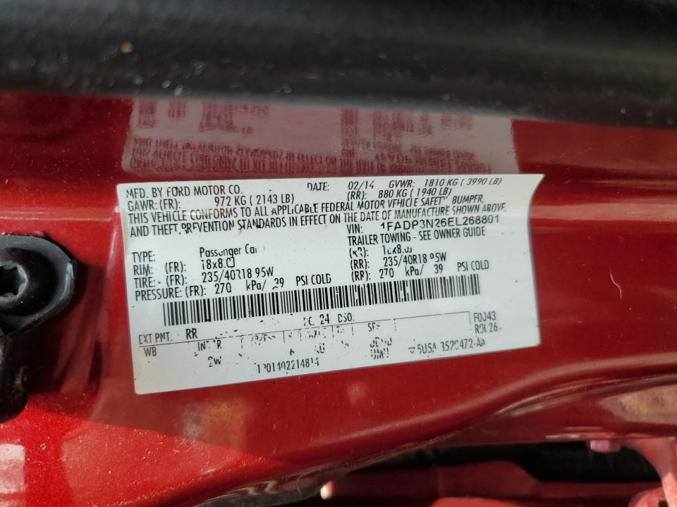 1FADP3N26EL268801 2014 Ford Focus Titanium