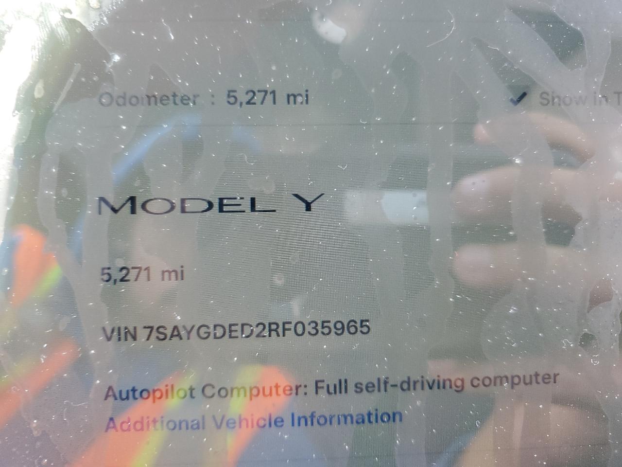 2024 Tesla Model Y VIN: 7SAYGDED2RF035965 Lot: 67672684