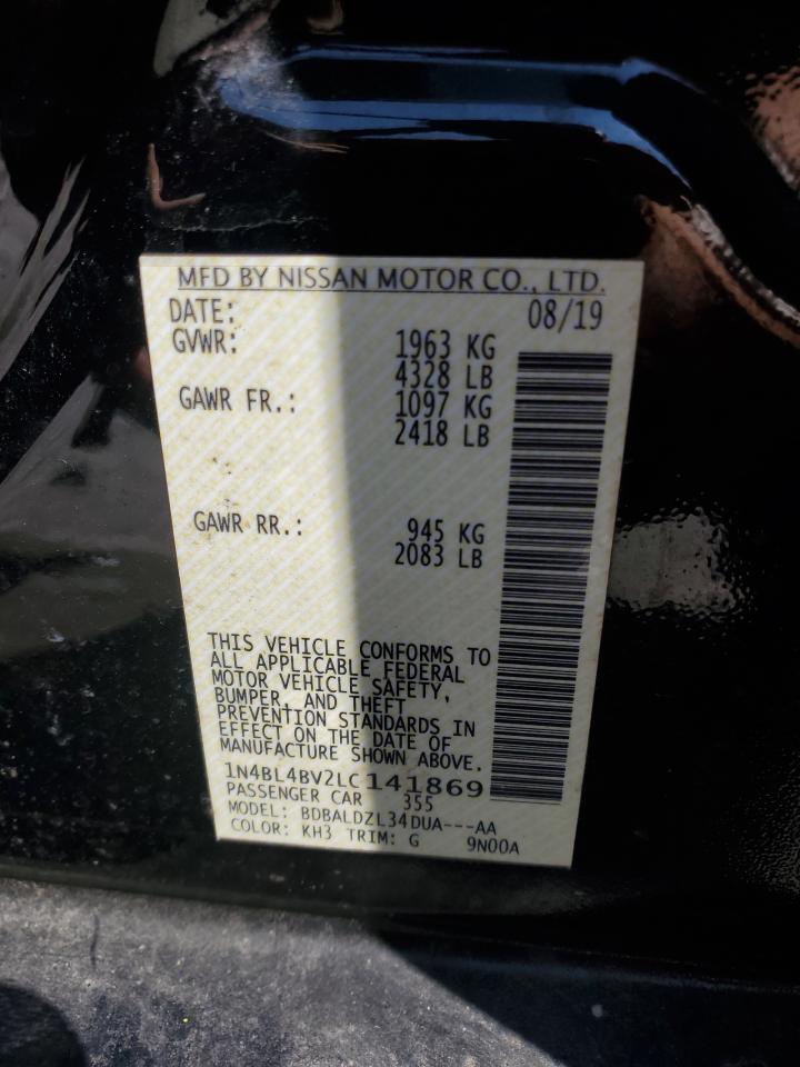 2020 Nissan Altima S VIN: 1N4BL4BV2LC141869 Lot: 69024654