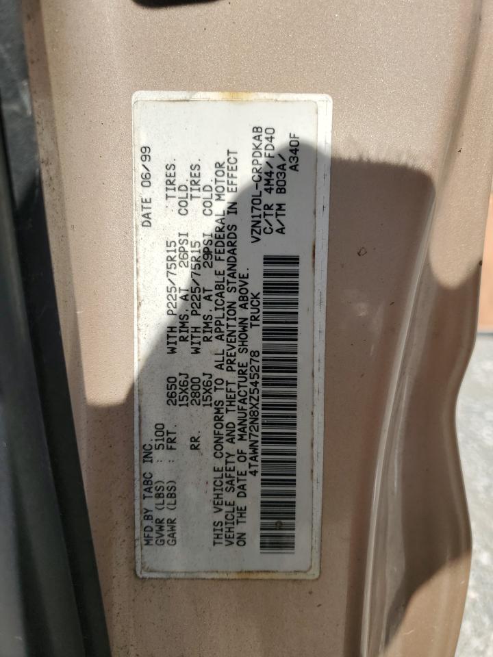 1999 Toyota Tacoma Xtracab VIN: 4TAWN72N8XZ545278 Lot: 68445744