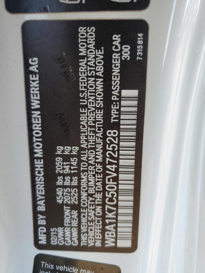 2015 BMW 228 Xi VIN: WBA1K7C50FV472528 Lot: 65786694