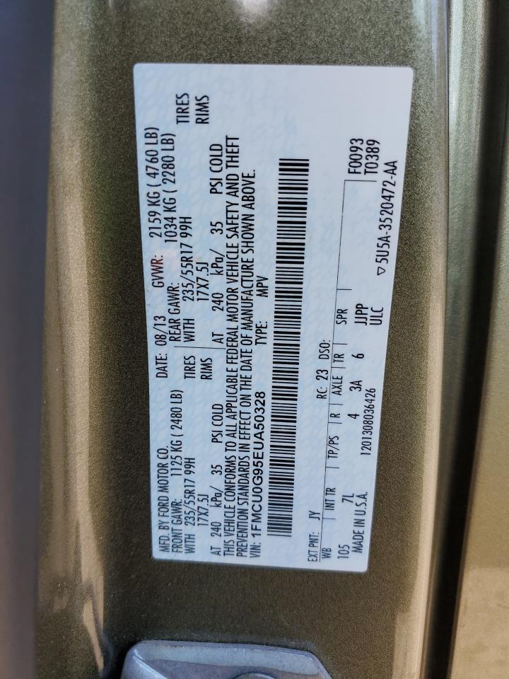 2014 Ford Escape Se VIN: 1FMCU0G95EUA50328 Lot: 65572494