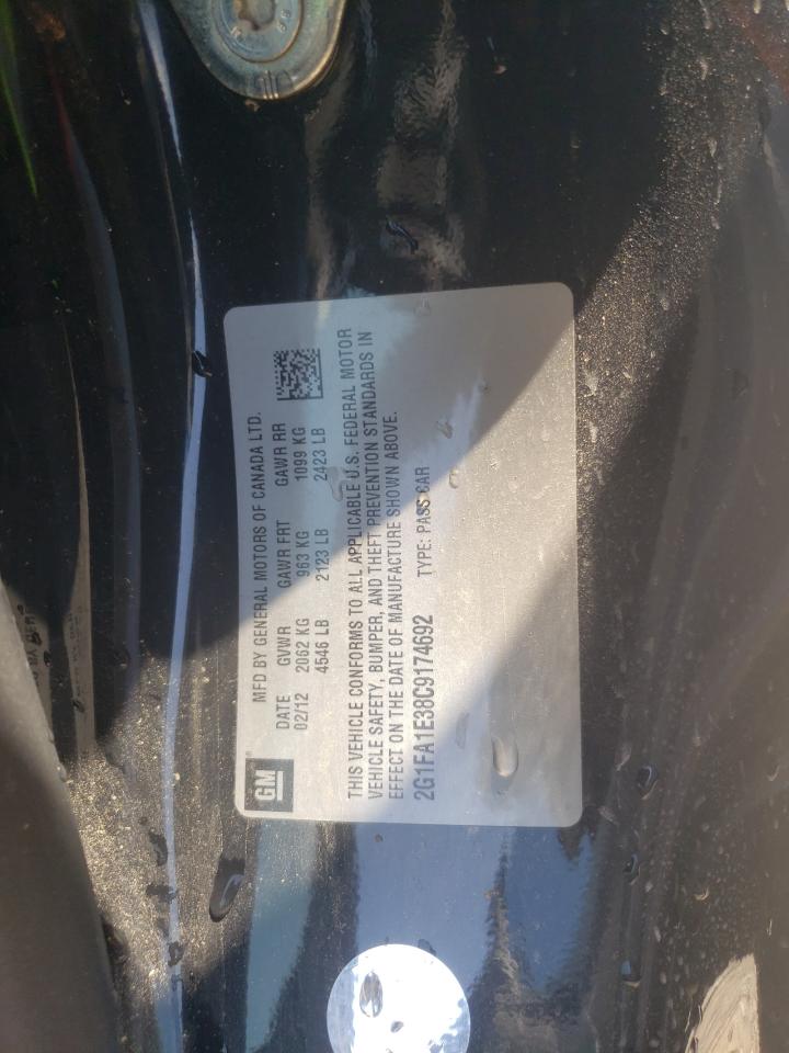 2012 Chevrolet Camaro Ls VIN: 2G1FA1E38C9174692 Lot: 66738244