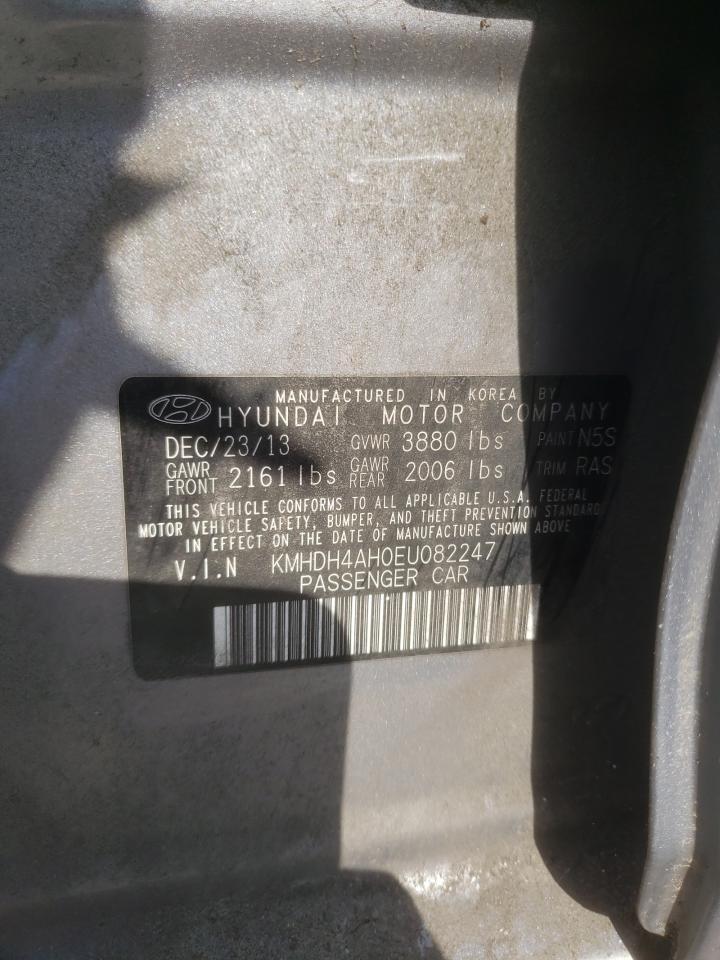 KMHDH4AH0EU082247 2014 Hyundai Elantra Se