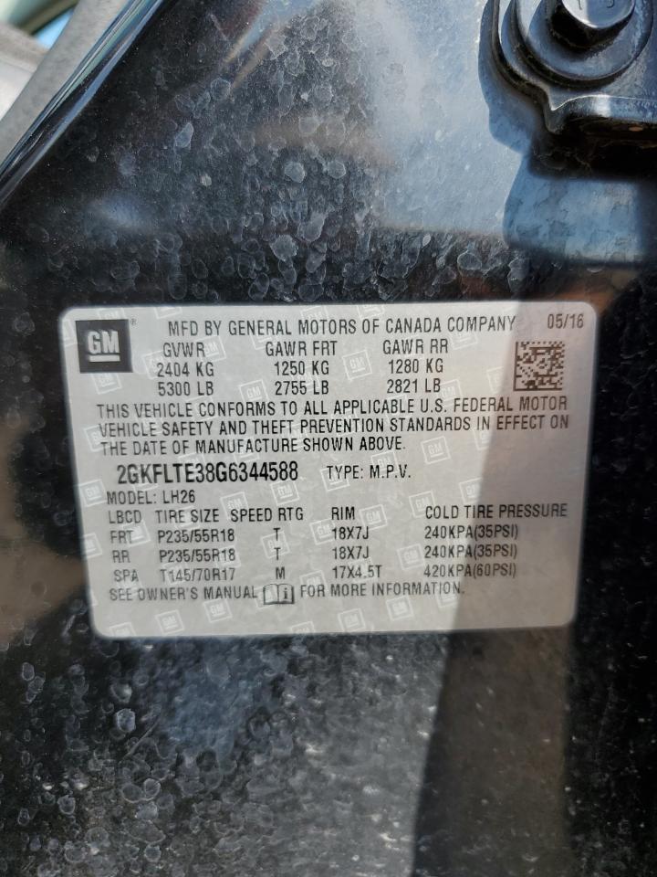 2GKFLTE38G6344588 2016 GMC Terrain Sle