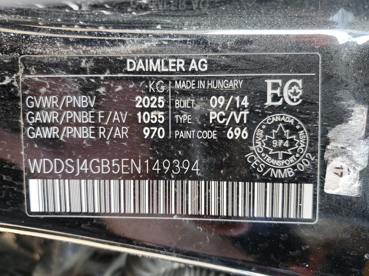 wddsj4gb5en149394 WDDSJ4GB5EN149394 2014 Mercedes-Benz Cla 250 4Matic