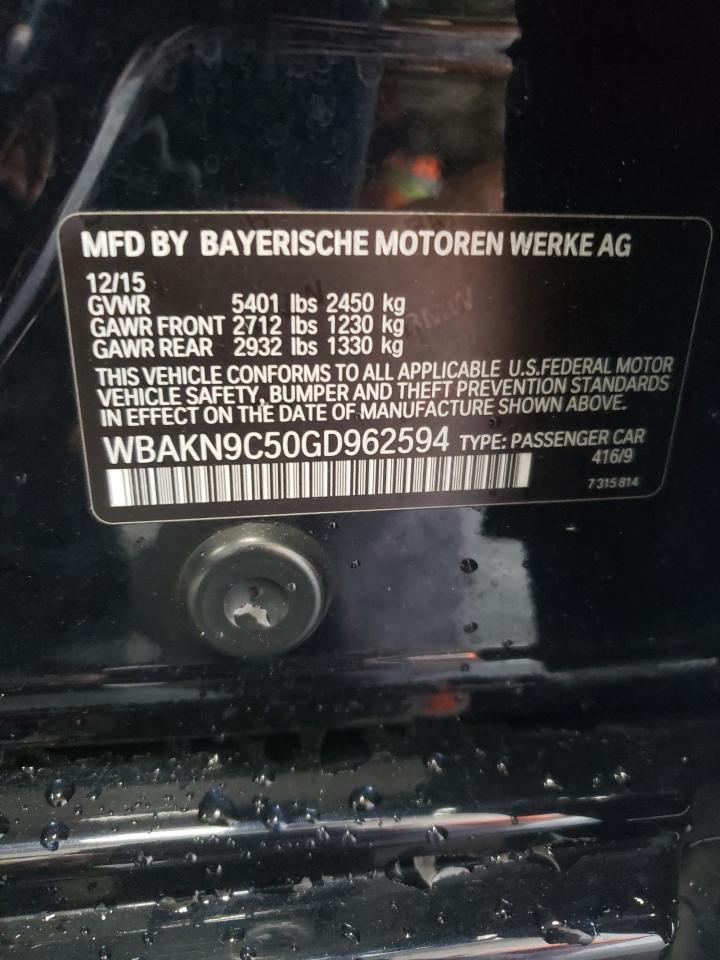 WBAKN9C50GD962594 2016 BMW 550 I