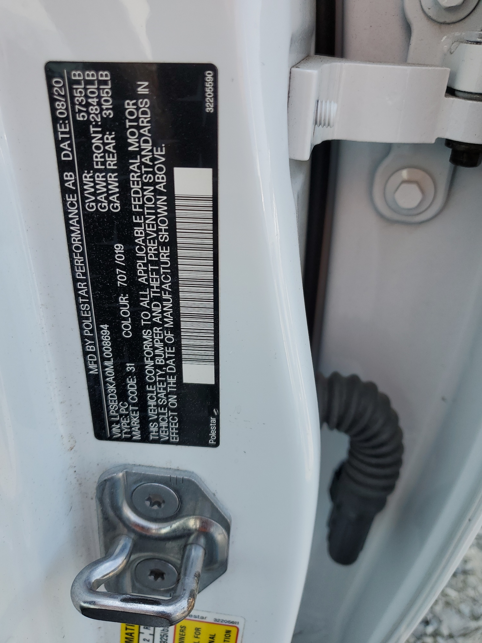 LPSED3KA0ML008694 2021 Polestar 2