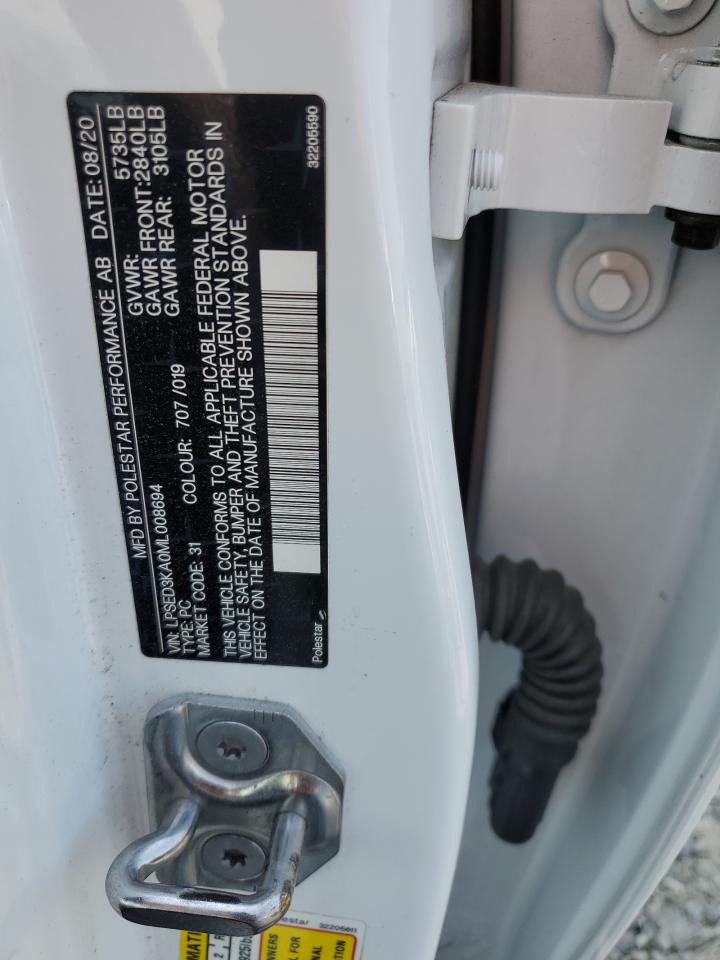 2021 Polestar 2 VIN: LPSED3KA0ML008694 Lot: 66502284