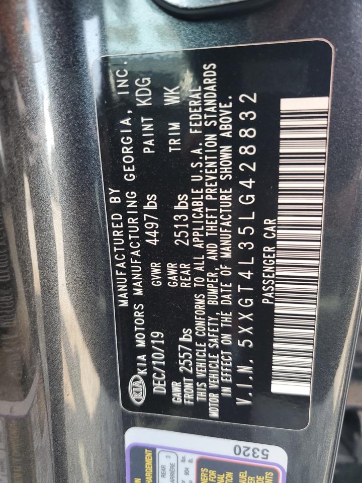 2020 Kia Optima Lx VIN: 5XXGT4L35LG428832 Lot: 65930714