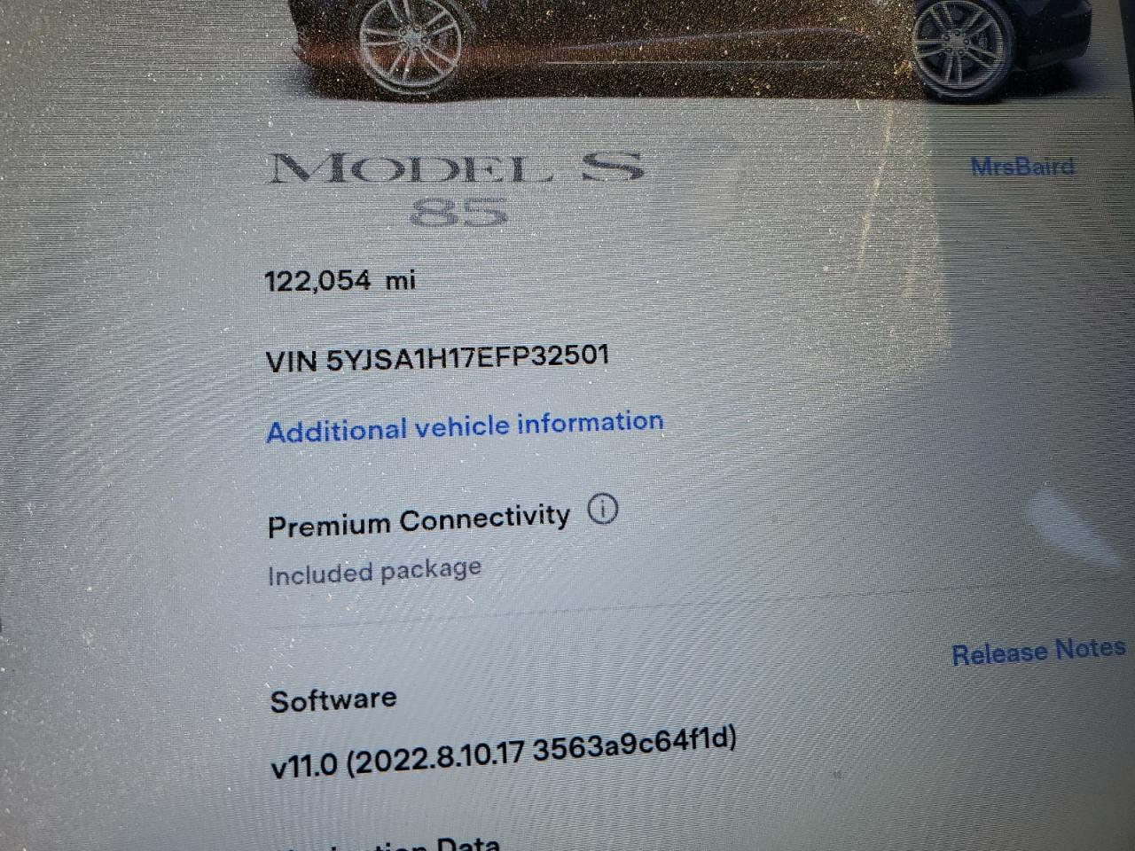 5YJSA1H17EFP32501 2014 Tesla Model S