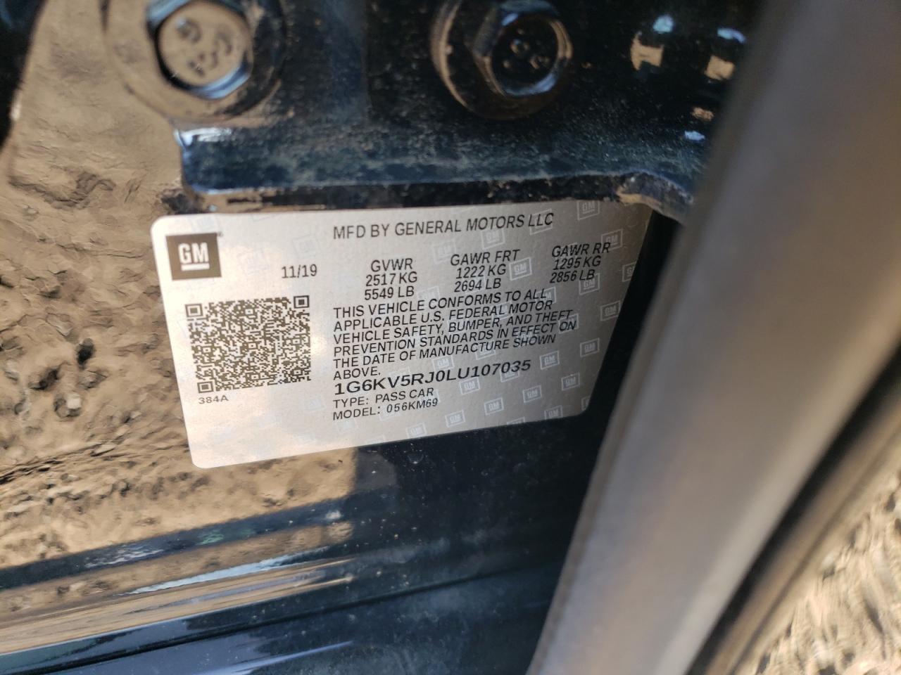 2020 Cadillac Ct6 Platinum Csav VIN: 1G6KV5RJ0LU107035 Lot: 68434684