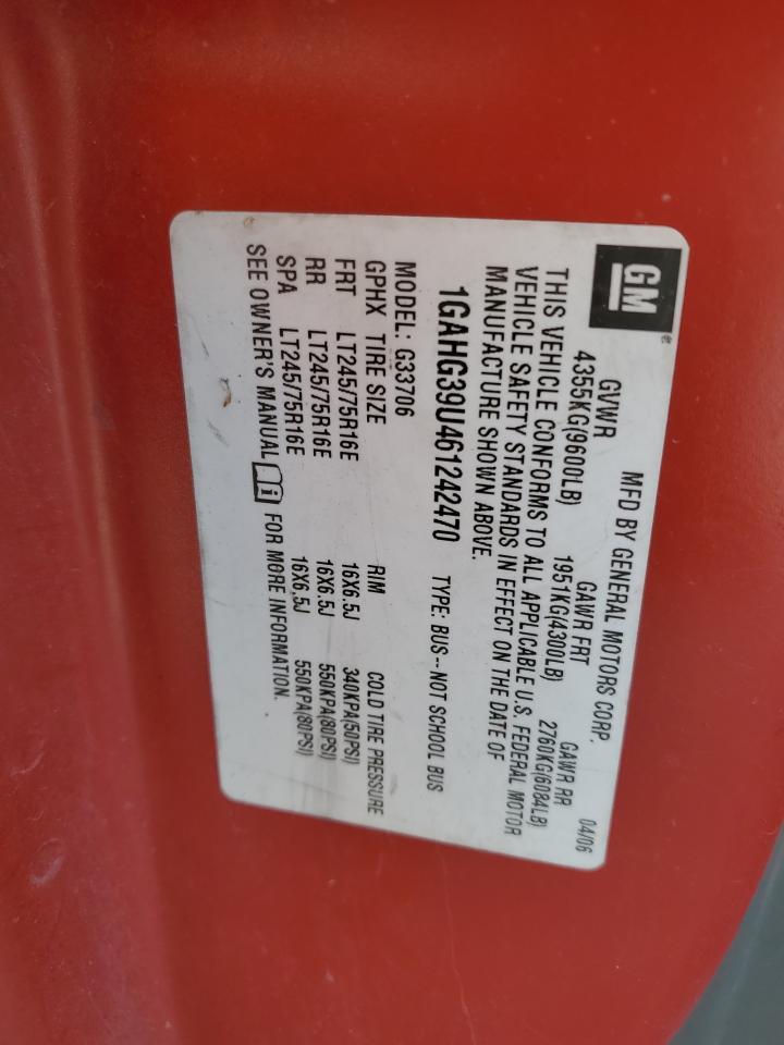 2006 Chevrolet Express G3500 VIN: 1GAHG39U461242470 Lot: 65026384